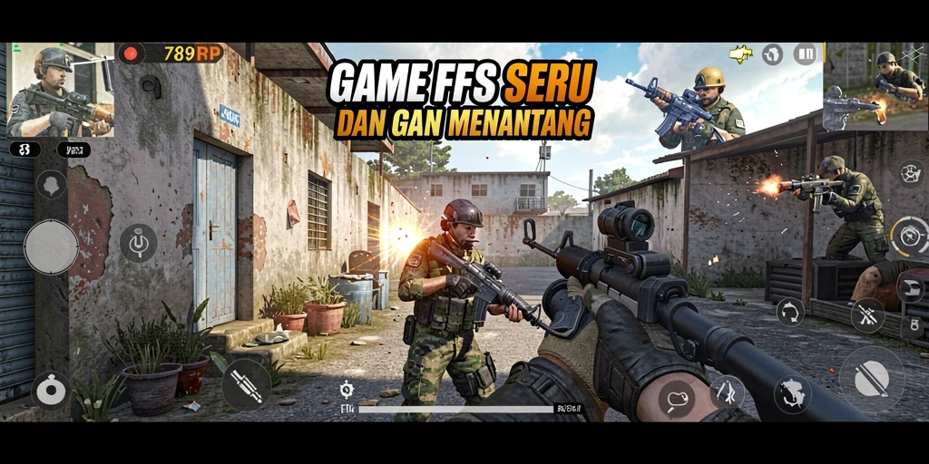 Screenshot gameplay 789RP yang menegangkan dengan aksi tembak-menembak.