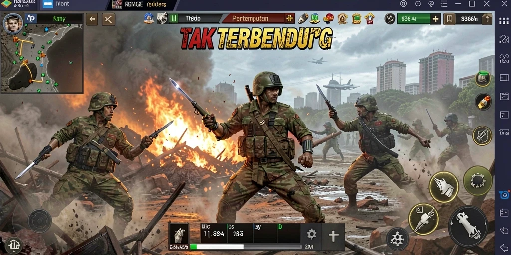 Screenshot menampilkan aksi gameplay intens di 8364.