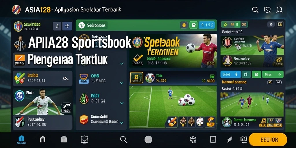 Tampilan antarmuka aplikasi ASIA128 saat menikmati taruhan olahraga.