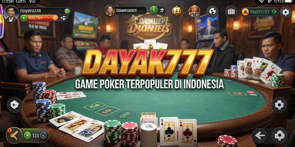 Screenshot menampilkan pemain bersaing dalam permainan Poker yang menegangkan.