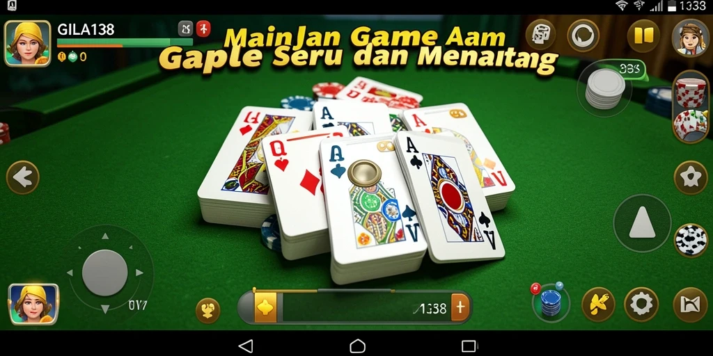 Screenshot gameplay GILA138 yang menampilkan aksi seru permainan Gaple.