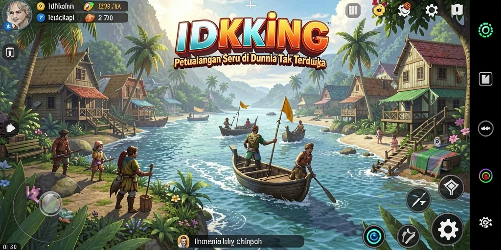 Tampilan gameplay menarik dari IDRKING yang menantang.