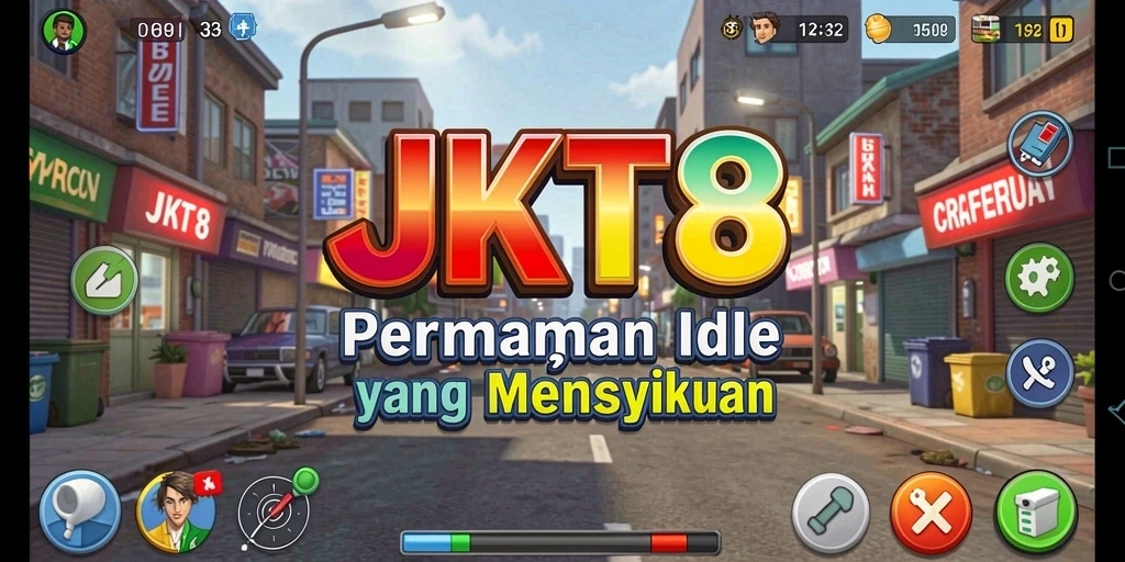 Screenshot gameplay <strong>JKT8</strong> yang menunjukkan pengalaman Idle yang menarik.
