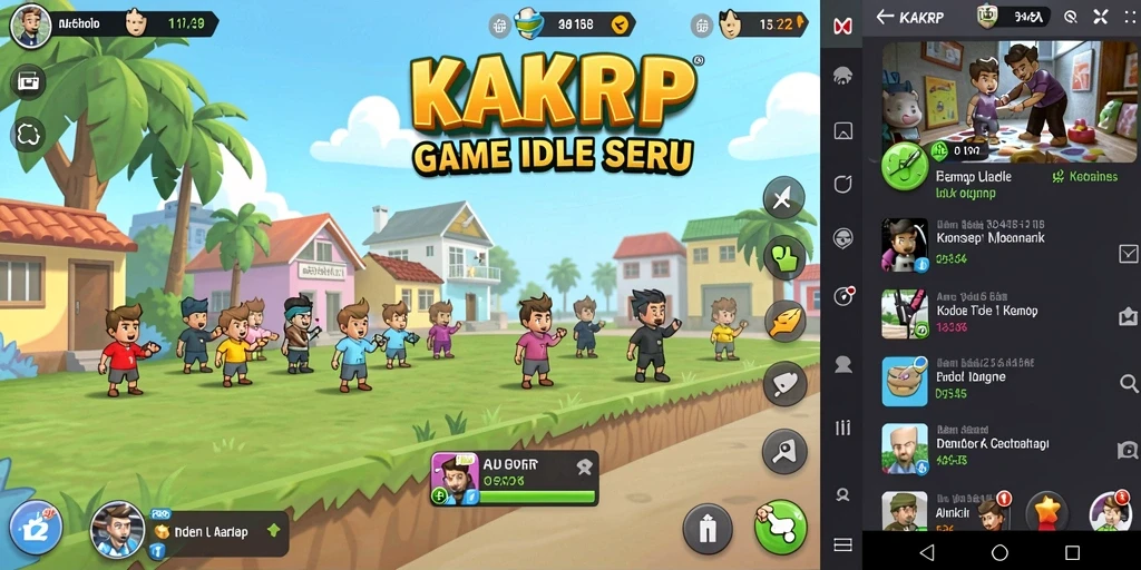 Screenshot utama KAKRP menampilkan gameplay Idle yang menarik.