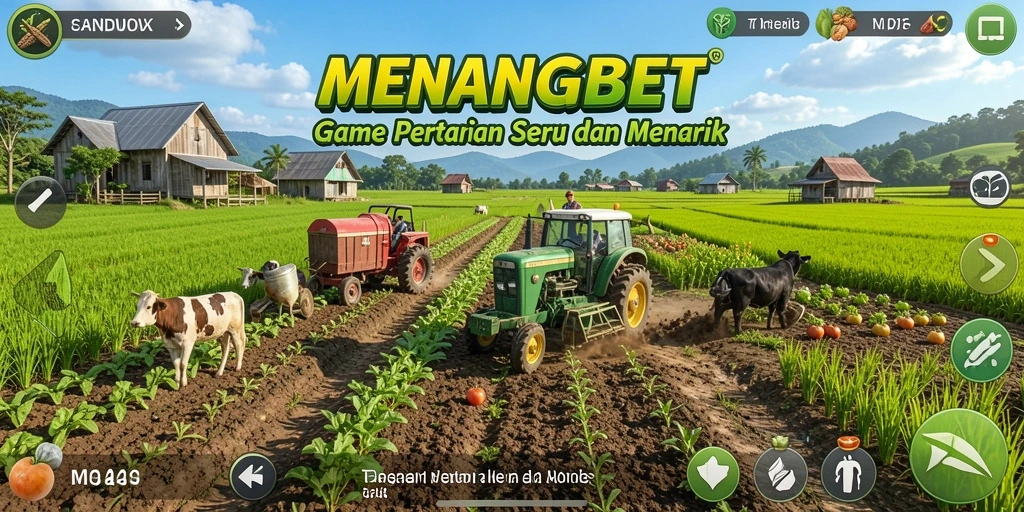 Tampilan menawan dari gameplay dan aktivitas pertanian dalam MENANGBET.
