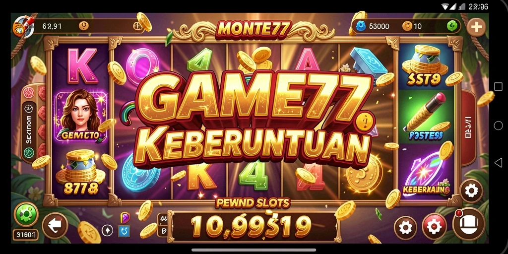 Tampilan menawan dari gameplay Slot MONTE77 yang mengasyikkan.