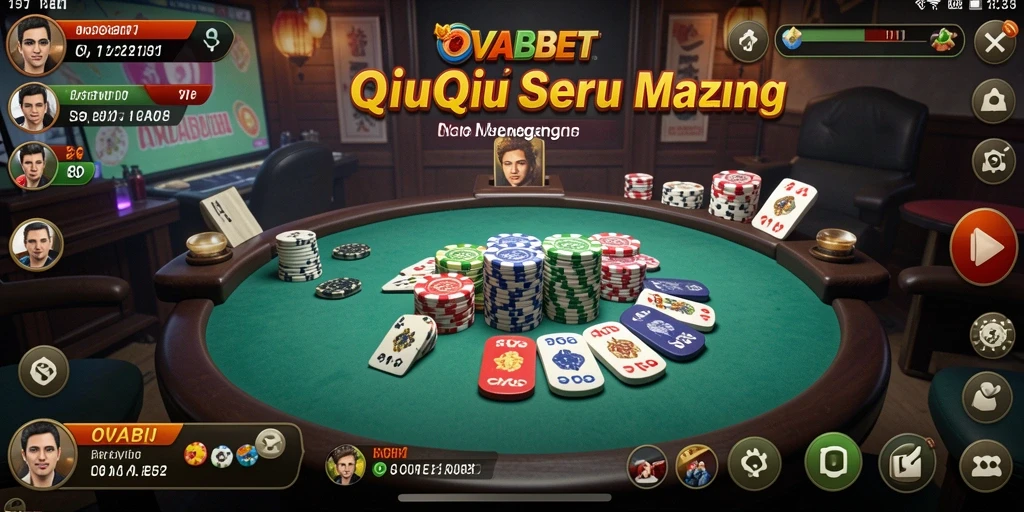 Tampilan gameplay QiuQiu yang menegangkan dan seru di OVABET.