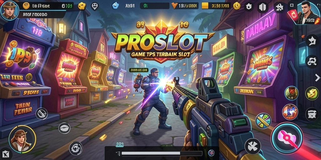 Screenshot gameplay PROSLOT menampilkan mesin slot yang penuh warna dan menarik.