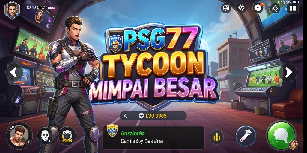 Screenshot PSG77 menampilkan gameplay Tycoon yang memukau.
