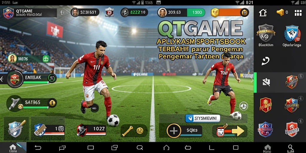 Tampilan antarmuka QTGAME yang menarik dengan fitur taruhan olahraga.