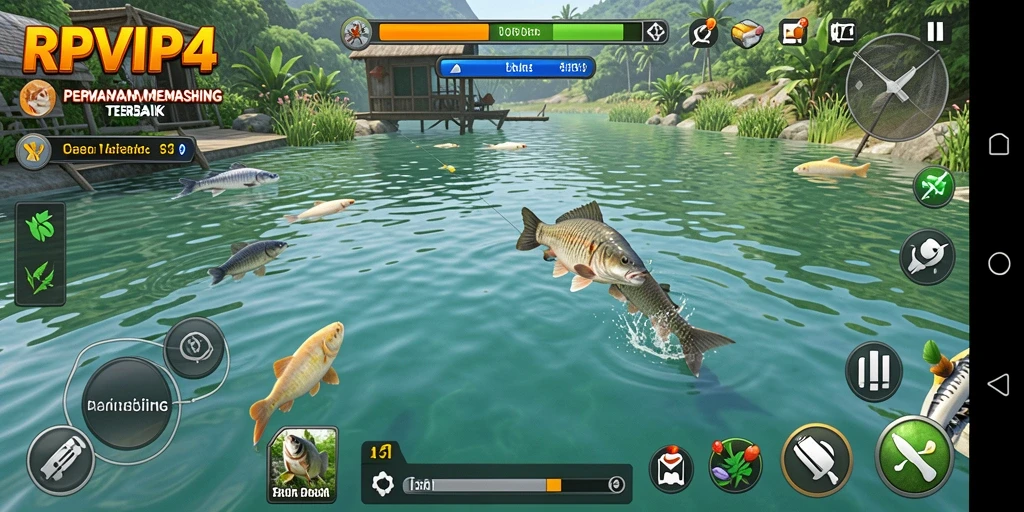 Tampilan screenshot RPVIP4 menampilkan aksi memancing yang seru dan mengasyikkan.