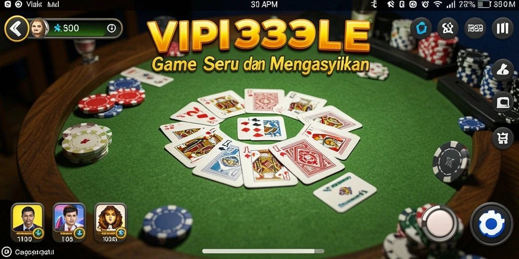 Tampilan gameplay seru di VIP333 dengan fitur Gaple yang menarik.