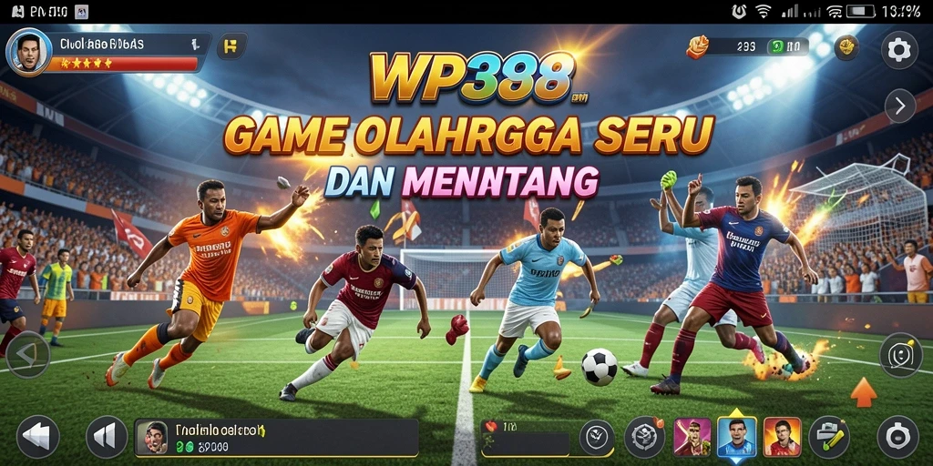 Screenshot WP888 menampilkan aksi seru dalam permainan olahraga.